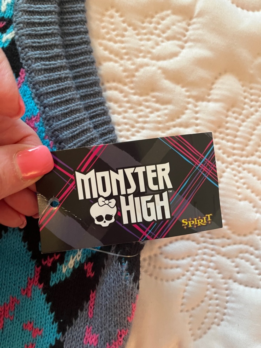 NWT Monster High Frankie Stein Argyle Sweater Vest - Picture 7 of 9